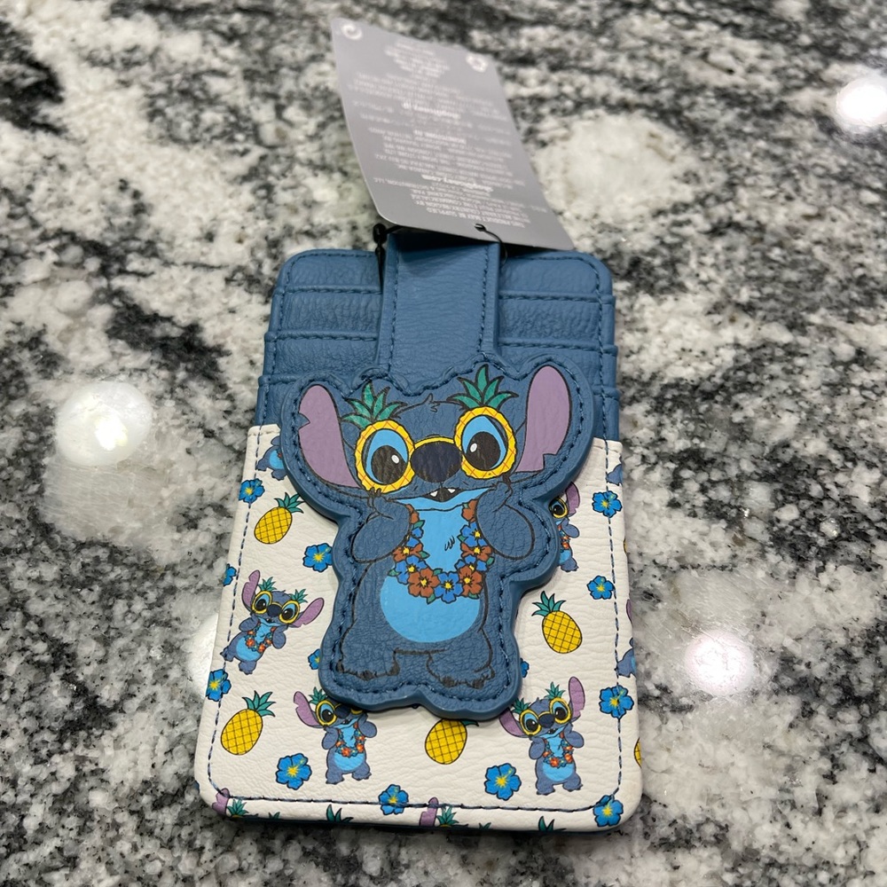Disney  Stitch Card Holder wallet pineapple WDW PARKS